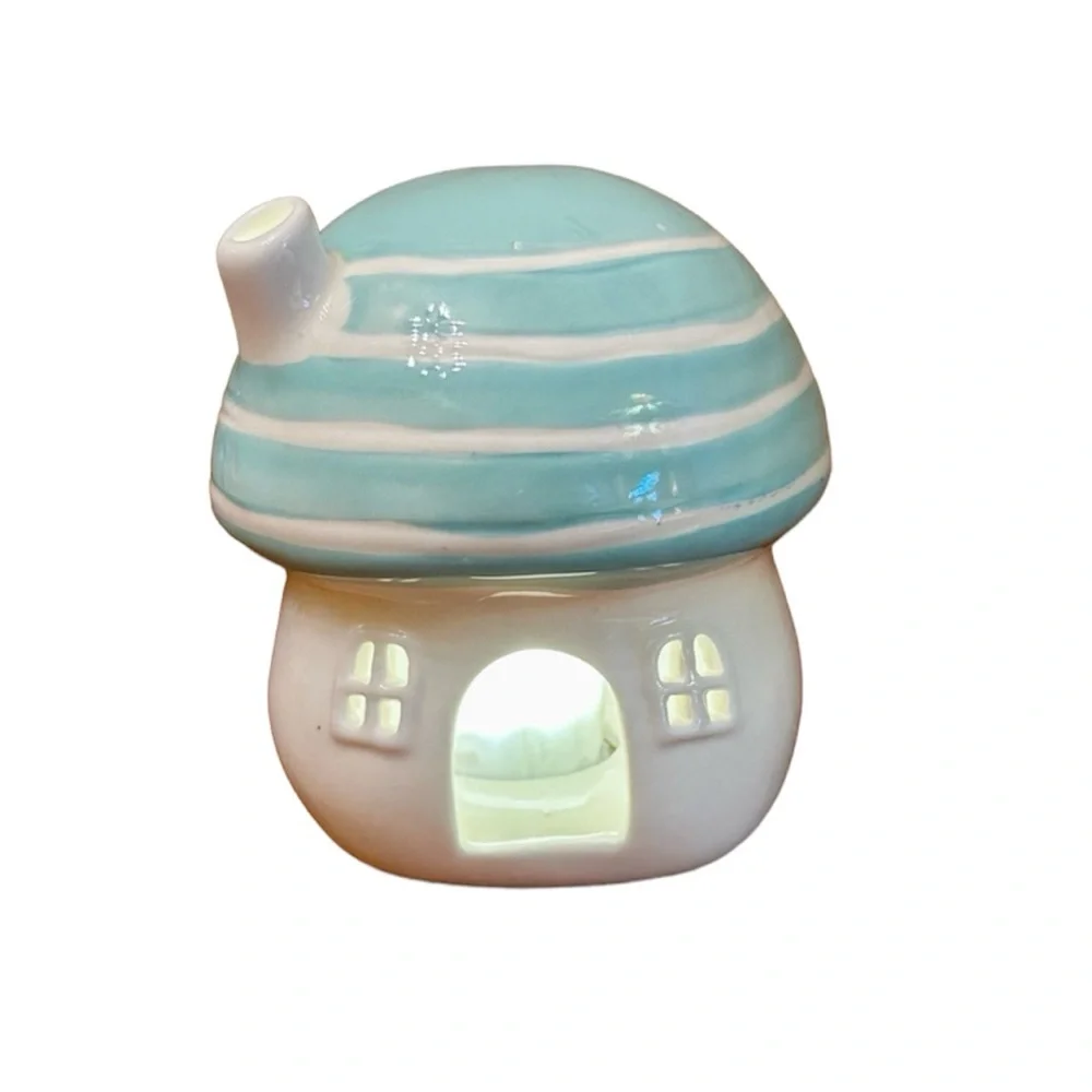 Target Spritz Easter Blue Ceramic Light-Up Mushroom House
